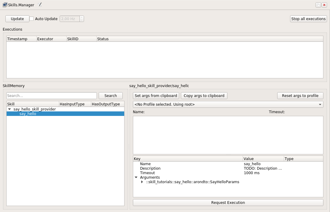 Update the Skills.Manager: To make your skill accessible, click on `Update`